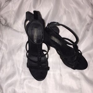 Shiny open toe heels Izabella Rue. Size 7 used